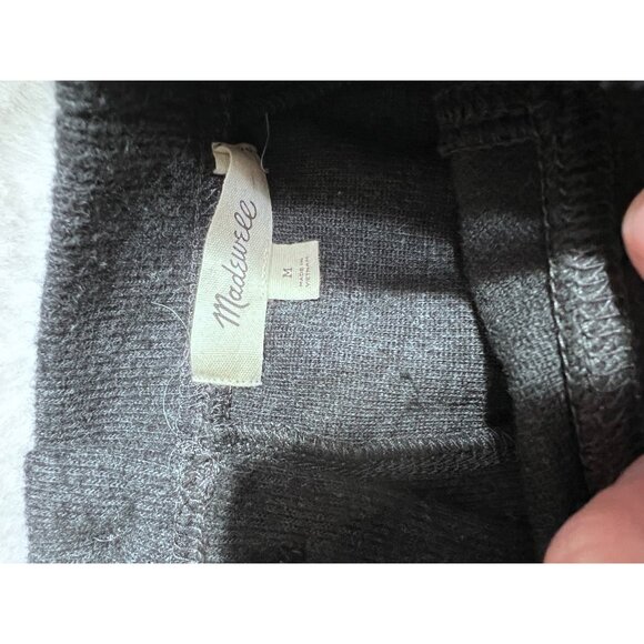 Madewell Womens Wool-Blend Reversible Button-Back Charcoal Sweater size Medium - Picture 3 of 5